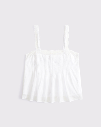 Pintuck Easy Squareneck Tank