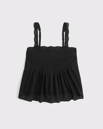 Pintuck Easy Squareneck Tank