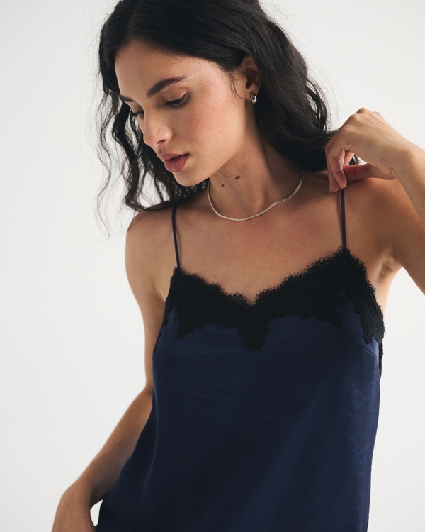 laceup feminine tops×lace cami set Women's Lace-Trim Cami Set Top | Women's Clearance | Abercrombie.com
