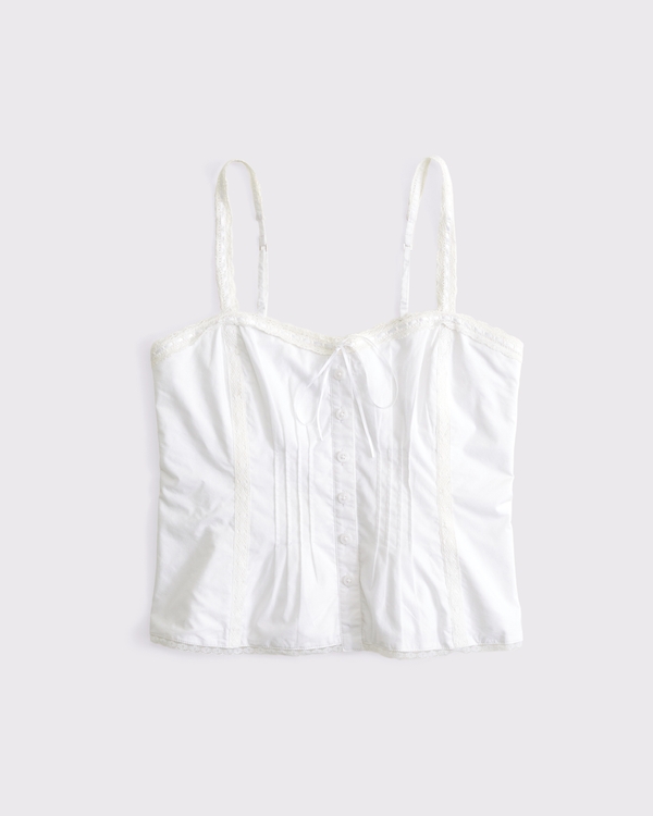 Bra-Free Pintuck Sweetheart Cami