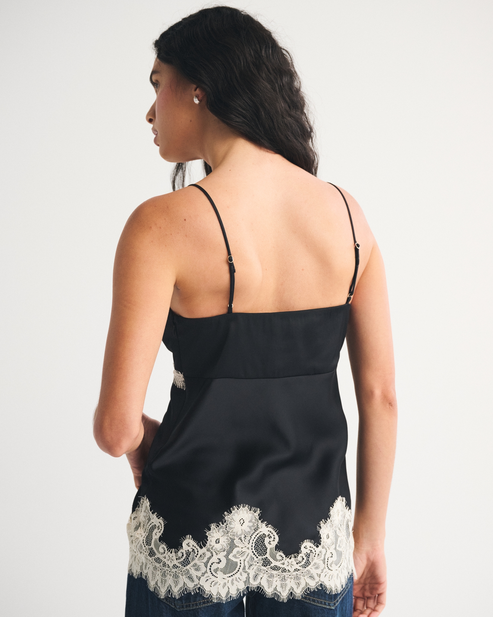 A&F Bella Long-Length Bra-Free Tie-Front Cami