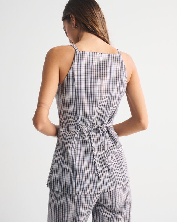Tie-Back Button-Through Vest