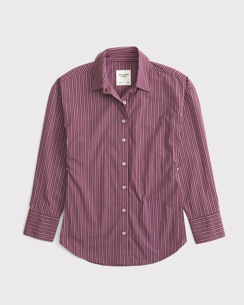 Convertible Oversized Poplin Shirt