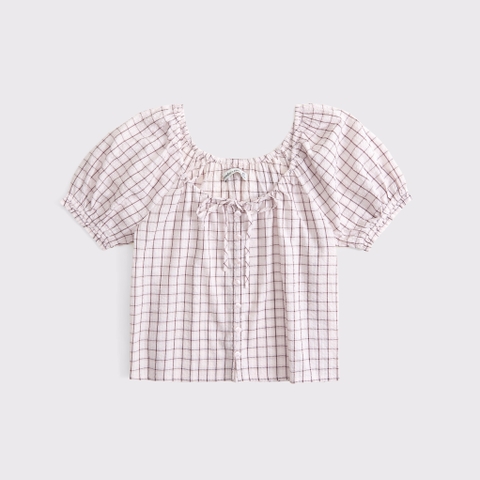 Женские блузки Abercrombie & Fitch Button-Through Short-Sleeve Blouse
