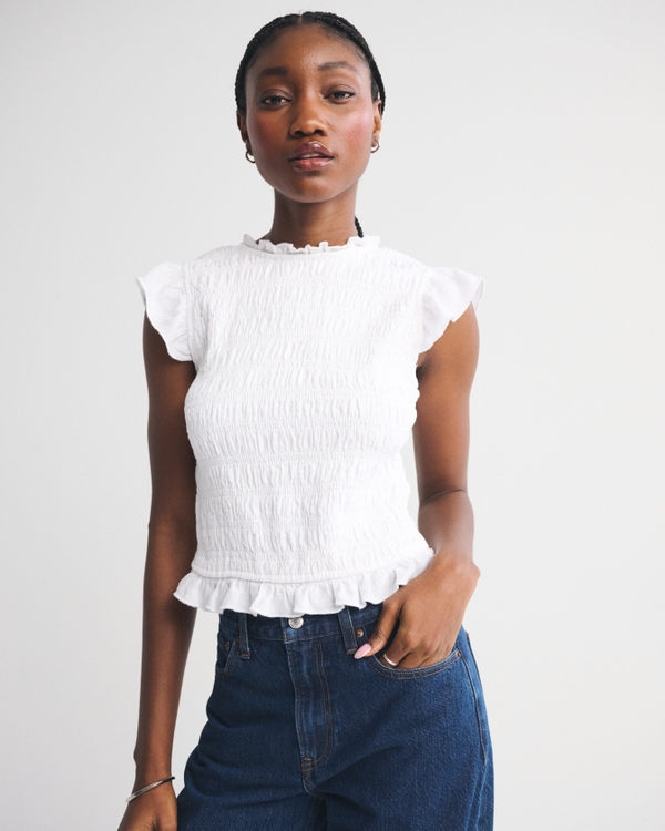 Haut Bebe Sans Manches Taille M – Zig Zag, Volants, Taille Nouée – Neuf Avec étiquettes