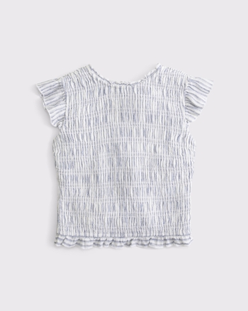 Tie-Back Smocked Linen-Blend Top from Abercrombie & Fitch - $39.99