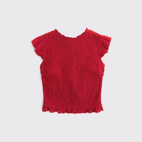 Женские топы Abercrombie & Fitch Tie-Back Smocked Linen-Blend Top