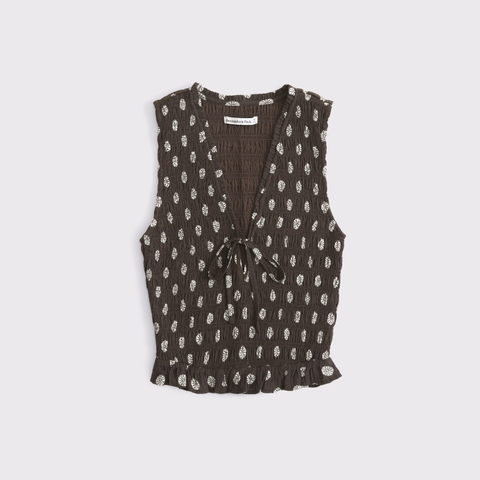 Женские топы Abercrombie & Fitch Smocked Tie-Front Set Top