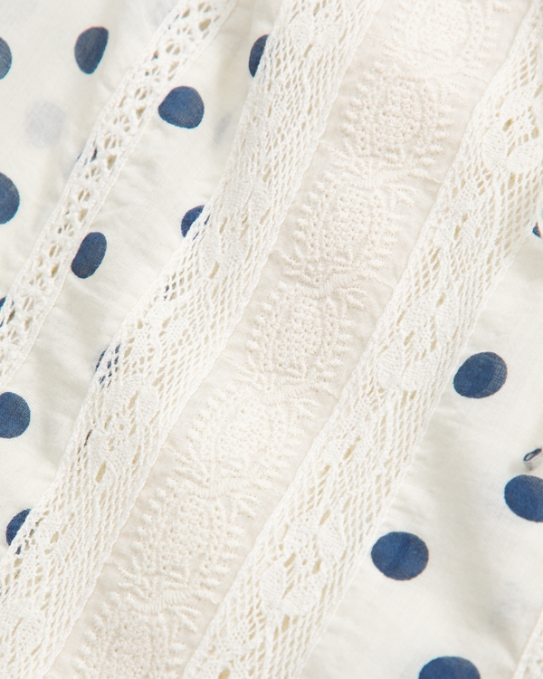 Button-Through Lace-Trim Tank