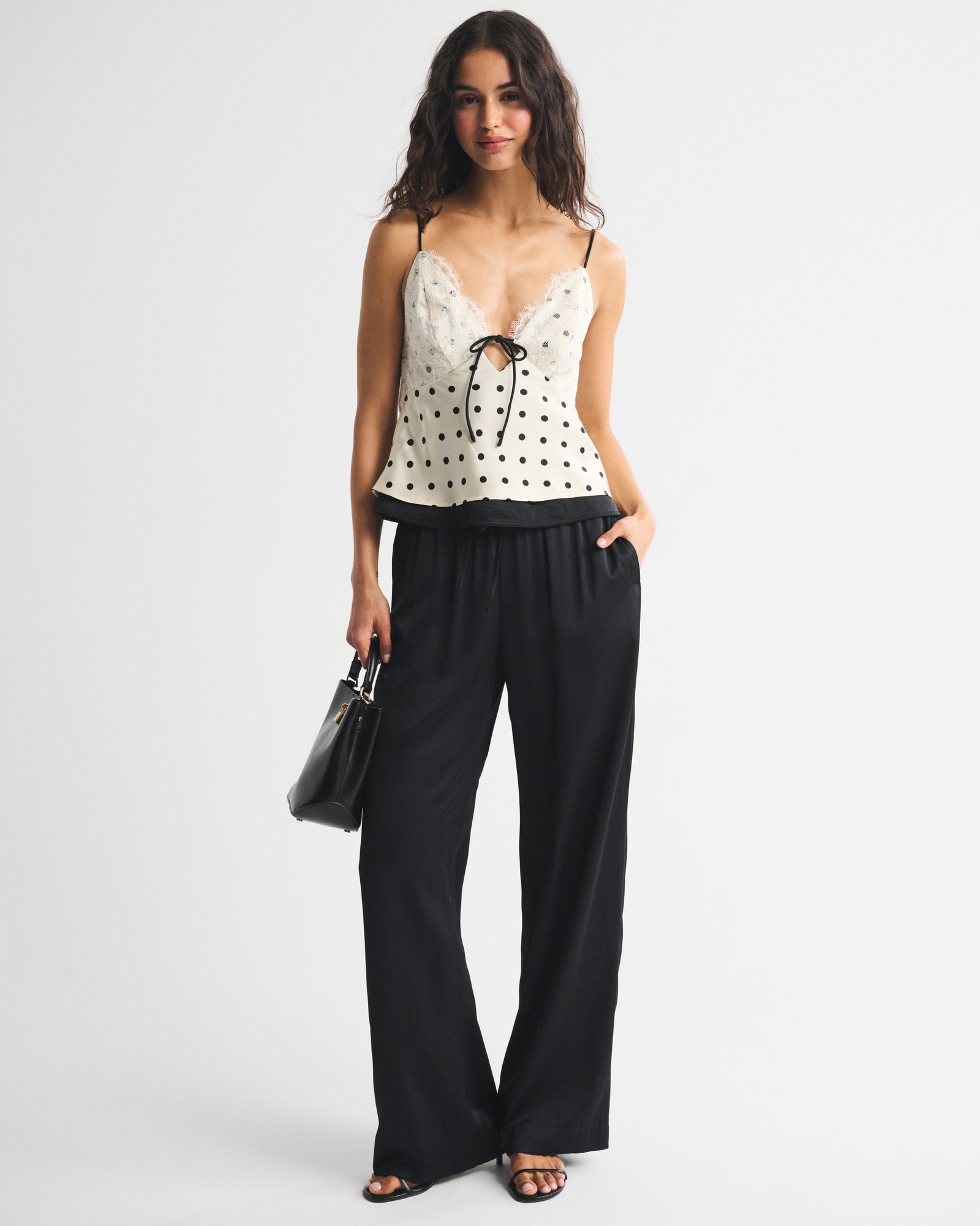 A&F Bella 2-in-1 Reversible Tie-Front Cami