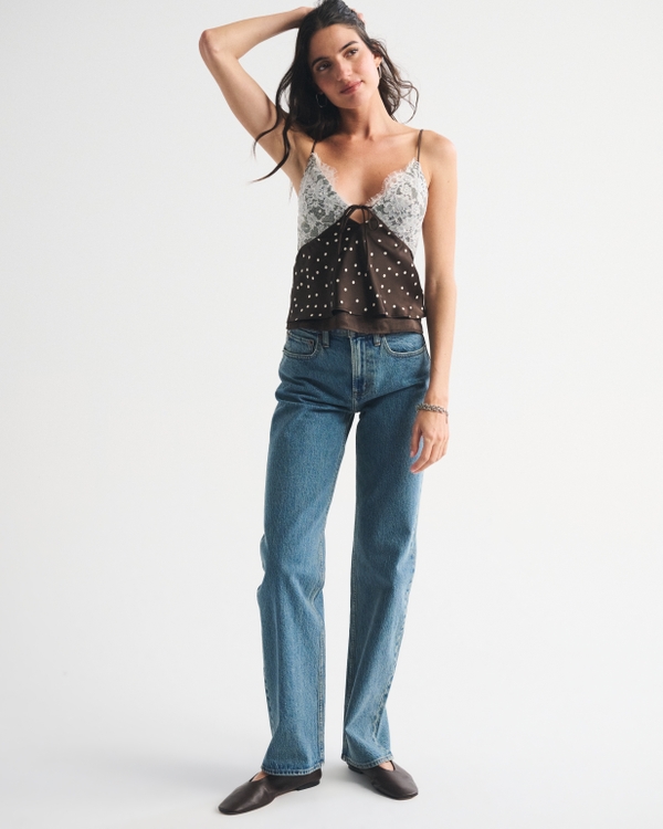 A&F Bella 2-in-1 Reversible Tie-Front Cami