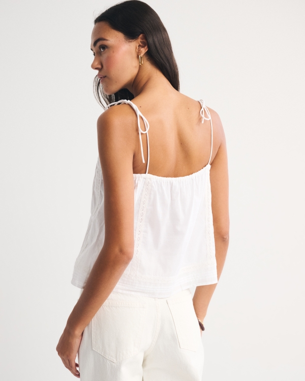 Lace-Trim Tie-Strap Cami