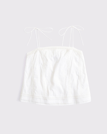 Lace-Trim Tie-Strap Cami from Abercrombie & Fitch - $75