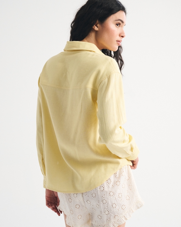 Oversized Linen-Blend Shirt
