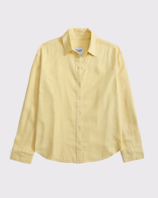 Oversized Linen-Blend Shirt