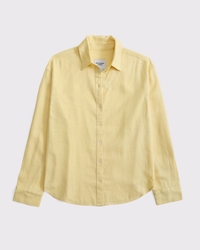 Oversized Hemd aus Leinenmischung