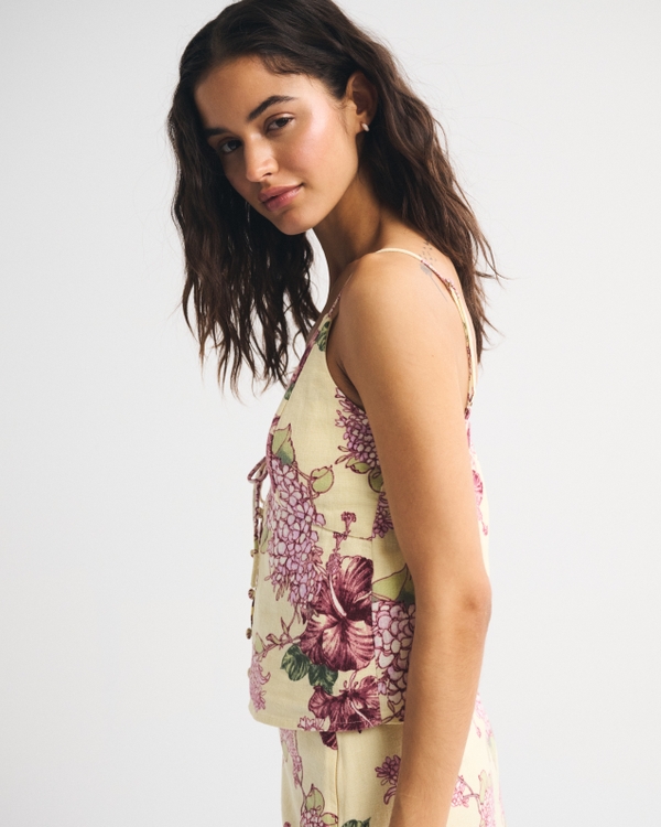 The A&F Bella Bra-Free Linen-Blend Cami