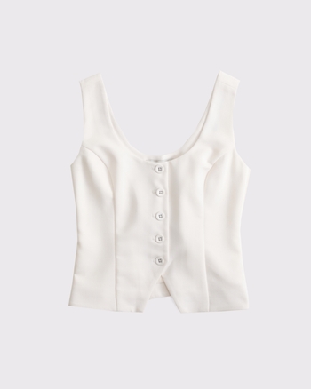 Tie-Back Scoopneck Vest