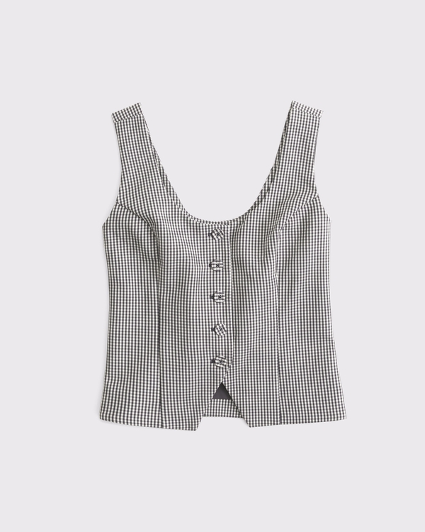 Tie-Back Scoopneck Vest