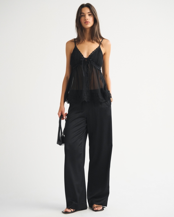 A&F Bella Bra-Free Duster Cami, Black view 2
