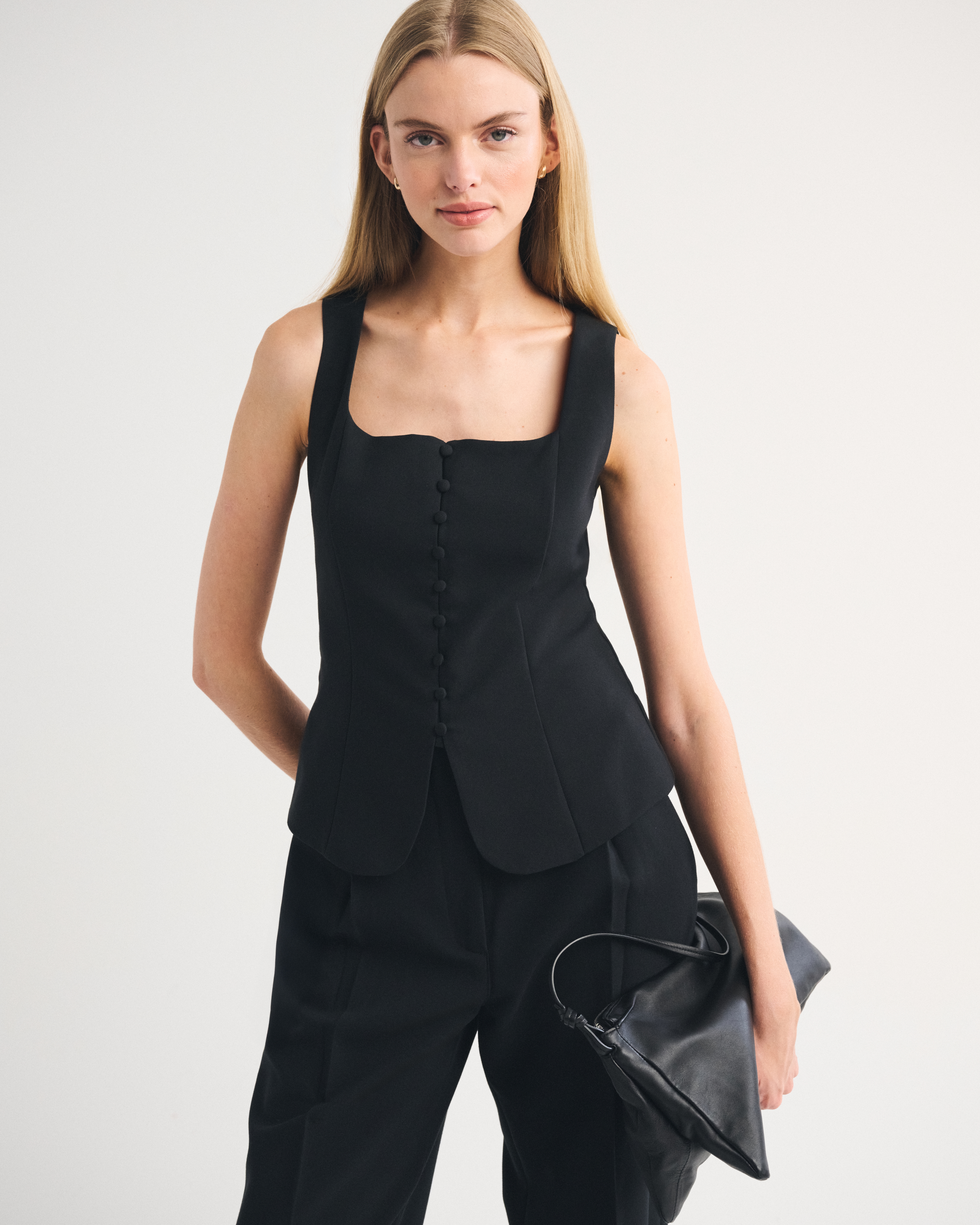 Женские жилеты Abercrombie & Fitch Long-Length Button-Through Vest — фото 2