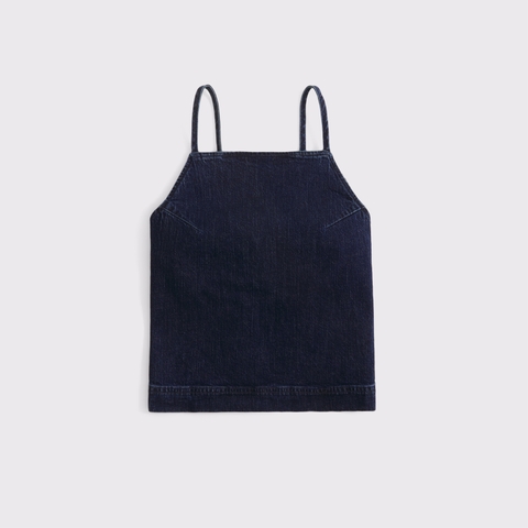 Бра Free Tie-Back, лён, деним — Abercrombie & Fitch