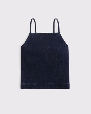 Bra-Free Linen-Blend Denim Tie-Back Cami from Abercrombie & Fitch - $65