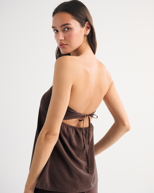 ＜determ ＞PIPING OPEN BACK TOP/トップ ス Women's Strapless Open-Back Set Top | Women's Tops | Abercrombie.com