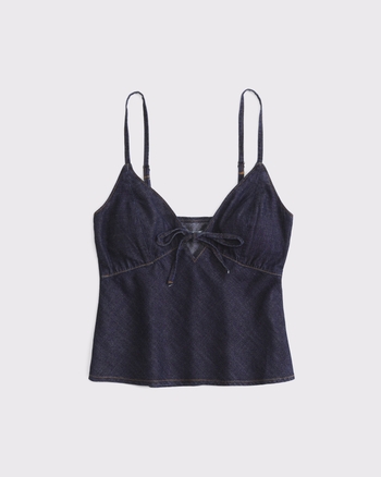 A&F Bella Bra-Free Chambray Tie-Front Cami from Abercrombie & Fitch - $55