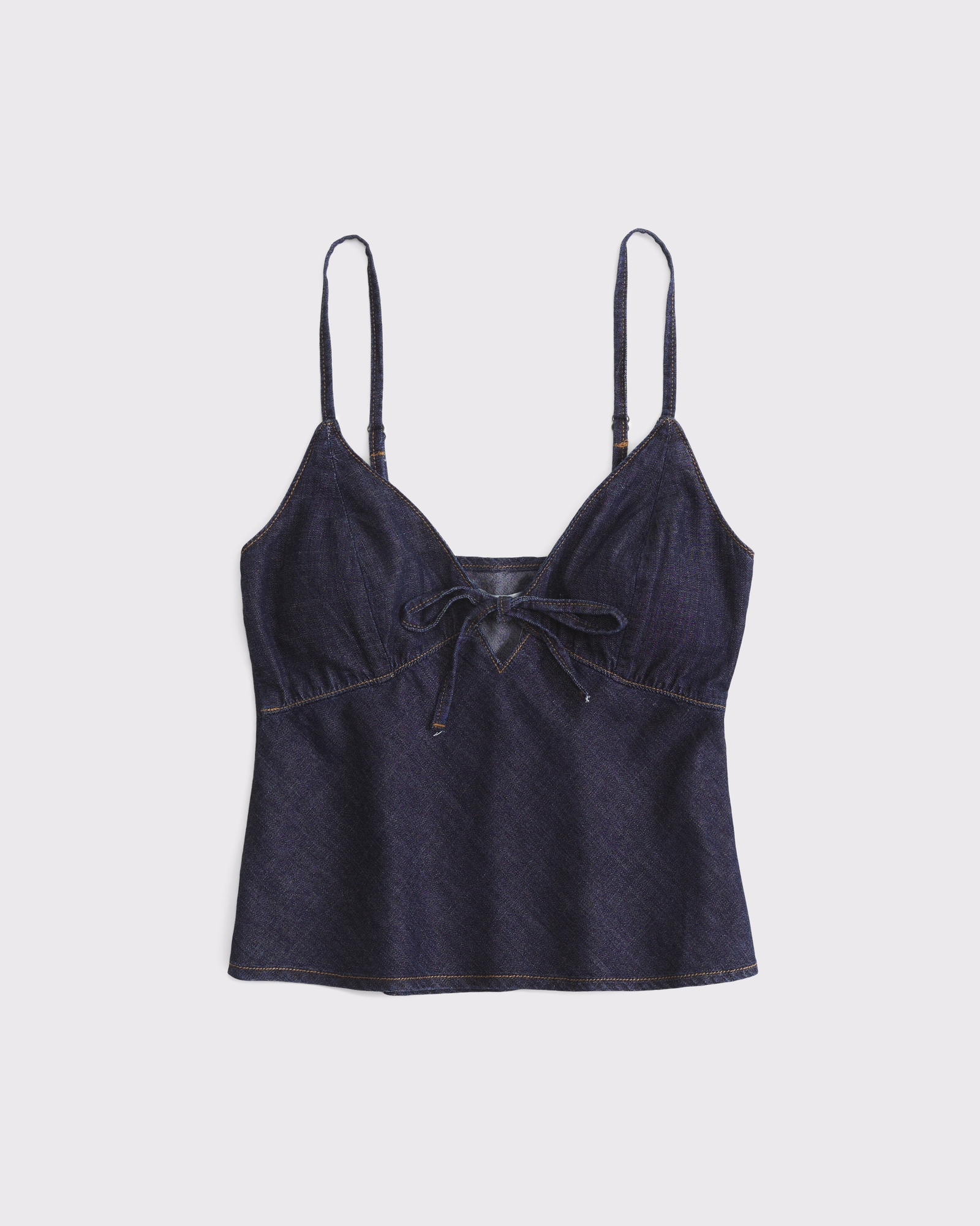 A&F Bella Bra-Free Denim Tie-Front Cami