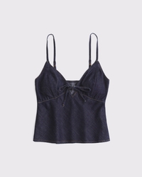 A&F Bella Bra-Free Chambray Tie-Front Cami
