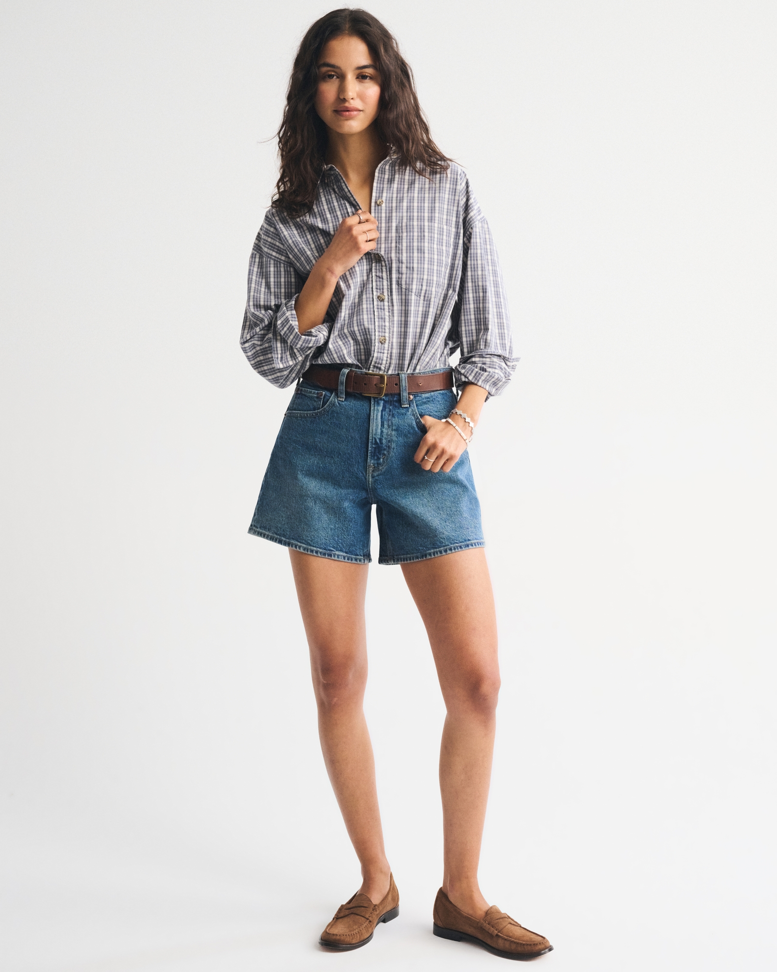 Plaid Button-Up Shirt