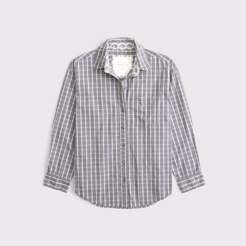 Женские рубашки Abercrombie & Fitch Plaid Button-Up Shirt