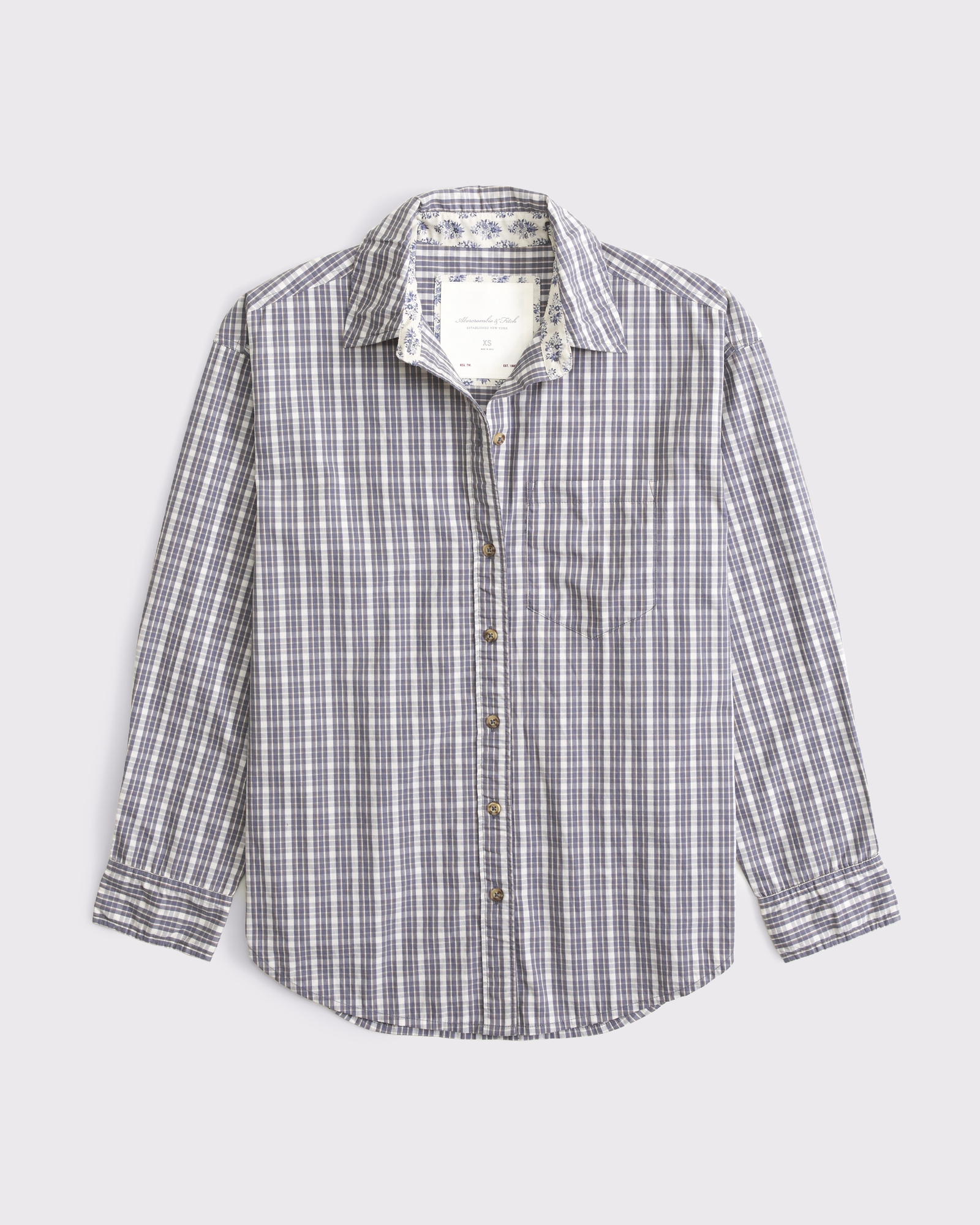 Plaid Button-Up Shirt