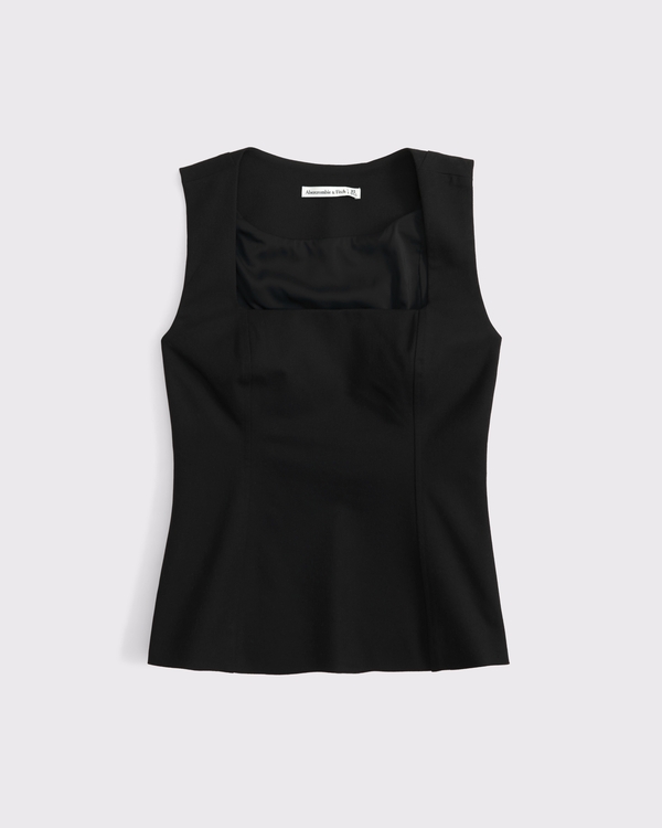 A&F Forme Squareneck Top, Black view 2