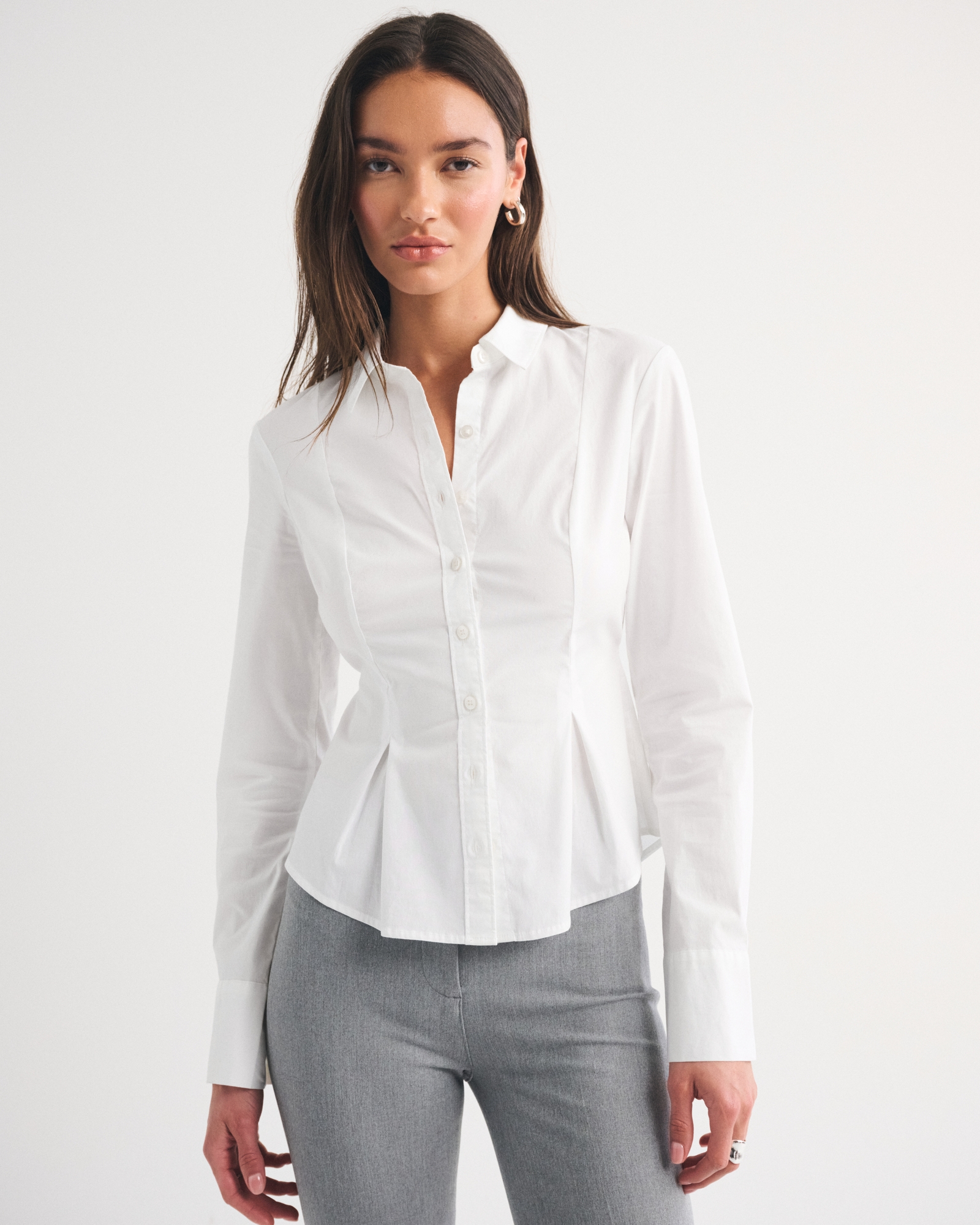Cinched Poplin Shirt