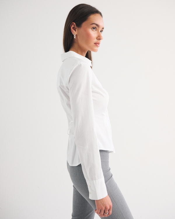 Cinched Poplin Shirt