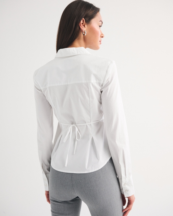 Cinched Poplin Shirt