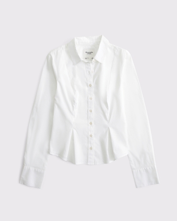 Cinched Poplin Shirt