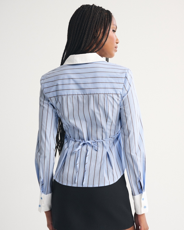 Cinched Poplin Shirt