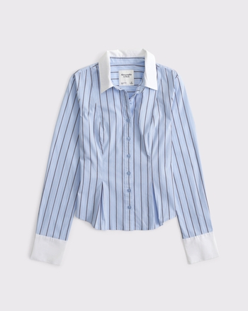 Cinched Poplin Shirt from Abercrombie & Fitch - $44.99
