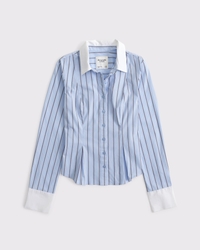 Cinched Poplin Shirt