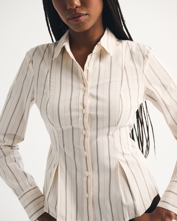 Cinched Poplin Shirt