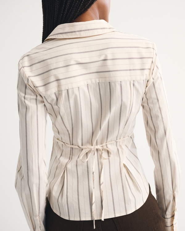 Cinched Poplin Shirt