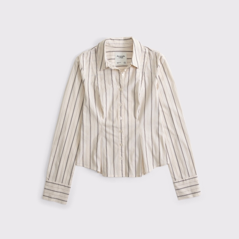 Женские рубашки Abercrombie & Fitch Cinched Poplin Shirt