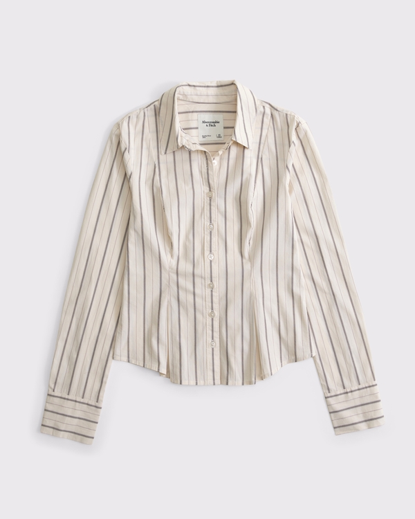 Cinched Poplin Shirt