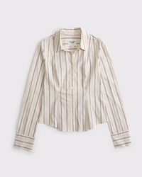 Cinched Poplin Shirt