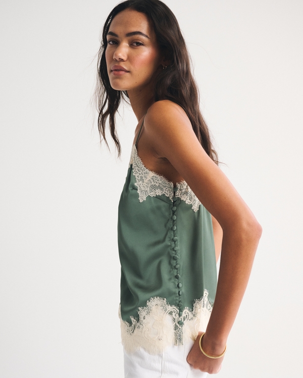 Lace and Satin Slip Cami