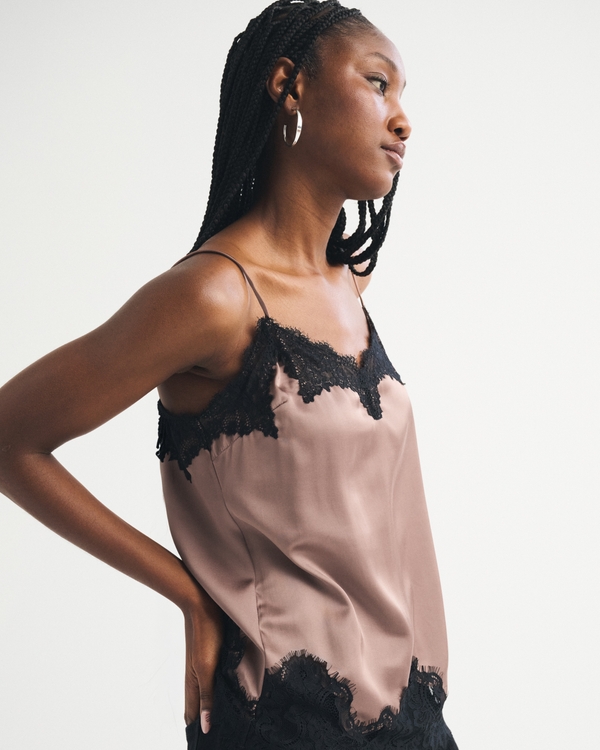 Lace and Satin Slip Cami