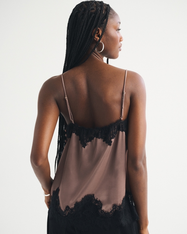 Lace and Satin Slip Cami